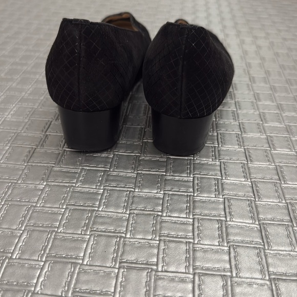 VALLEVERDE suede metallic silver low heels size 37 1/2 (6) - Picture 4 of 11